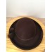 s Brown Wool Wide Brim hat w / Mink Pom poms by August Accessories 21 1/2”  eb-67697261
