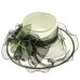 s Organza Church Wide Brim Fancy Tea Xmas Party Wedding Hats Black Green 761560705100 eb-27141562