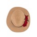 Hat Straw Cowboy Western Style Summer Beach Wide Brim Embroidered Flower Fedora  eb-60198541