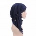  Turban Muslim Hijab Ruffle Cotton Cancer Chemo Caps Beanie Headwear Hat  eb-28295254