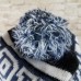 Pink Victorias secret beanie hat blue pom pom knit one   f  eb-75692481