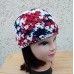 Red White and Blue Lacy 100% Cotton Crochet Hat Summer Beanie Patriotic Skullcap  eb-40699598