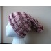 Hand knitted warm and cozy beanie/hat with pompom  pink & burgundy tones  eb-29799726