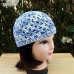 Light Denim Blue Cotton Crochet Knit Hat Summer Beanie 's  Chemo  Skull Cap  eb-88684855