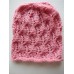 Hand knitted elegant lace pattern beanie/hat  pink  eb-38944976