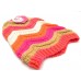 Winter SO  Slouch Beanie Orange Pink Brown White Zigzag Wave Knit 3521 771695243521 eb-65097268