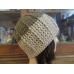 New Hand Crocheted Handmade  Teen hat/beanie/cloche Tan & Brown  eb-82519392
