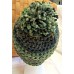 Handmade NEW Striped Green Hat Crochet Cap Large Pom Pom Unique Birthday Gift  eb-82781853