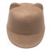 New Vogue Winter  Girl Wool Derby Devil Hat Cute Kitty Cat Ears Bowler Cap  eb-86094592