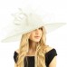 Queen of the Ball Sinamy Floral Spray Feathers Derby Floppy Dress Wide Hat  eb-53559809