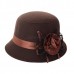 US Fashion Ladies s Retro Vintage Trendy Wool Felt Derby Bowler Hat Cap  eb-78432231