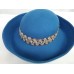 Ladies 100% Wool Fashion Vintage Style Bowler Derby Hat W/ Gold Braid s  eb-20817739