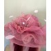Pink Wide Brim Kentucky Derby Hat Wedding Races  Sinamay Sheer  eb-25791524