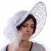 Ladies Kentucky Derby Southern Belle Hat White or Black  eb-93634802