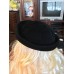 BLACK DERBY TYPE HAT WITH BY VALERIE MODES WITH RHINESTONES IMPORTED FUR  eb-64355368