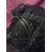 Fabulous Kentucky Derby EASTER Sunday Dress Hat BLACK GOLD Sequin Dot Tulle Lace  eb-67089756