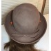 Geo Bollman Vintage Doeskin Felt Womans Hat Derby Brown Wool USA Made   eb-18345635