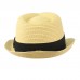 's Summer Stingy Short Brim Derby Fedora Pleated Hatband Hat Natural S/M 56cm 741459486617 eb-97979657