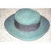 Ladies Green WoolFelt Hat with Wide Black Grosgrain Ribbon  Band  eb-28170484