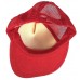 Vintage 198090's"Oklahoma"Red Trucker Flat Bill Snap Back Mesh Back Cap Hat(A1)  eb-81418511