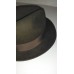 VINTAGE MALLORY BY STETSON BROWN WOOL FEDORA HAT & FEATHER. SIZE 6 34 R.  eb-73256378