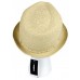 NWT Nine West Hat Fedora Beige Packable Sand Heather Bead Band MSRP $32 887661220530 eb-39196701