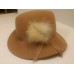 Vintage George W Bollman Co~ 's Hat Doeskin felt 100% Wool USA Camel Color  eb-24867694