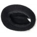 Mohair Wool Blend Black Fedora Hat Made In Italy Fuzzy Outer Cool Unique Hat  eb-53955301