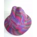 MUJER Millars Woven PURPLE PINK Tweed Wool Fedora Irish Country Hat CAP 7 1/4  eb-37384683