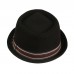 's Winter Wool Blend Pork Pie Derby Fedora Stripe Hatband Hat Black S/M 56cm 655209248656 eb-34047802