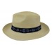 Tory Burch Ribbon Trim Fedora Woven Straw Hat Natural NEW Retail $125.00  eb-71215930