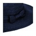 Aerusi 's Straw Sun Hat Fedora Trilby Panama Jazz Hat With Bow Band Blue  eb-34138604