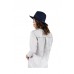 Aerusi 's Straw Sun Hat Fedora Trilby Panama Jazz Hat With Bow Band Blue  eb-34138604
