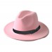 Vintage  /  Wool Felt Ribbon Band Jazz Panama Derby  Fedora Hat Cap 57cm  eb-63224306