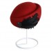 s Hat Vintage Feather Wool For Beret Style Stewardess Airline Fleece Girl  eb-60184585