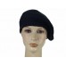 Laulhere French 100% Cotton Soft Beret Hat Blue Black Made France 6 1/4  6 3/8  eb-98255749