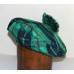 Adolfo II vintage plaid beret hat with pom pom     distressed  eb-72072164