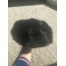 Vintage Dark Brown Faux Mink Fur Beret Hat with PomPom  eb-54673604