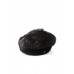 DESIGNER DARK BROWN MINK FUR BLACK BOW ACCENT WOMEN'S COSSAK HAT.  eb-35808648