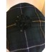 Tam Golf Beret Wool Tartan Hat Blue Green Plaid Pom Pom Made In England  eb-72509589