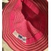 BETMAR NEW YORK Pink Cranberry Stripe 100% Cotton Cloche Bucket 's Hat  eb-76333333