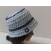  Handmade Crochet Beautiful Warm Chunky Bucket Hat Wool Acrylic Blend BLUE  eb-28185719