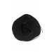 HERMES Black Linen Lambskin Leather LaceUp Trim Grommet Wide Brim Bucket Hat 57  eb-77632677