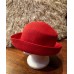 Vintage Designer BETMAR New York CHIC  S/M Red Bucket Roll Up Hat  eb-11790767