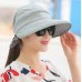 's UV Protect Foldable Large Brim Visor Cap Beach Sun Hat Outdoor Windcap   eb-64249424