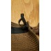 BROWN ROLL UP PAPER STRAW SUN VISOR BEACH  OUTDOORS PROTECTION VELCRO  BOW  ADJ.  eb-00745193