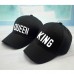   QUEEN and KING Baseball Cap Hip Hop White letter Caps Lovers Snapback Hats   eb-58881442