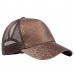 Ladies Fashion Sequins Baseball Cap Open Ponytail Flash Net Sports Shiny Hat US  eb-64528440