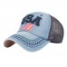  American Flag Rhinestone Jeans Denim Baseball Adjustable Bling Hat Cap  eb-24639659