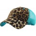 Leopard Ponycap Messy High Bun Ponytail Adjustable Mesh Trucker Baseball Cap Hat  eb-01611819